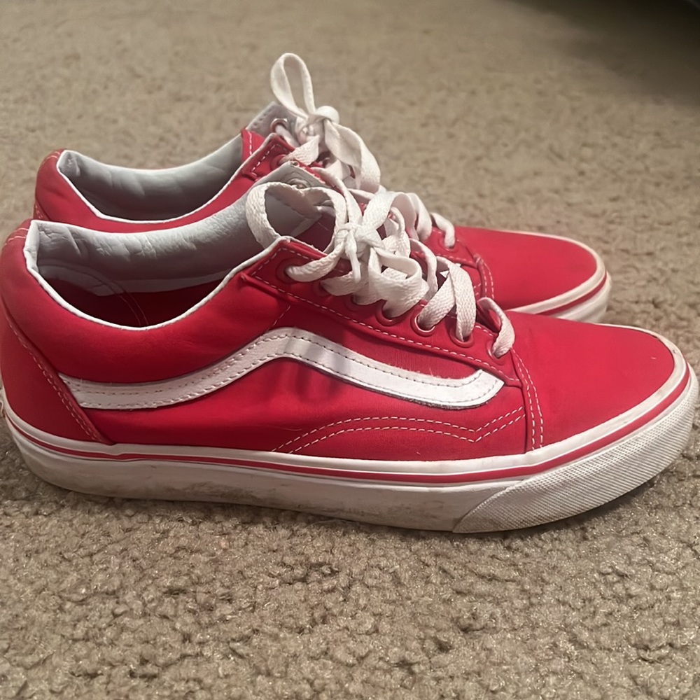 Red Low Top Vans - image 2